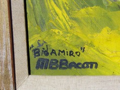 Title: "Bidamiro" and signature: "M.B.Bacon, lower left hand corner.